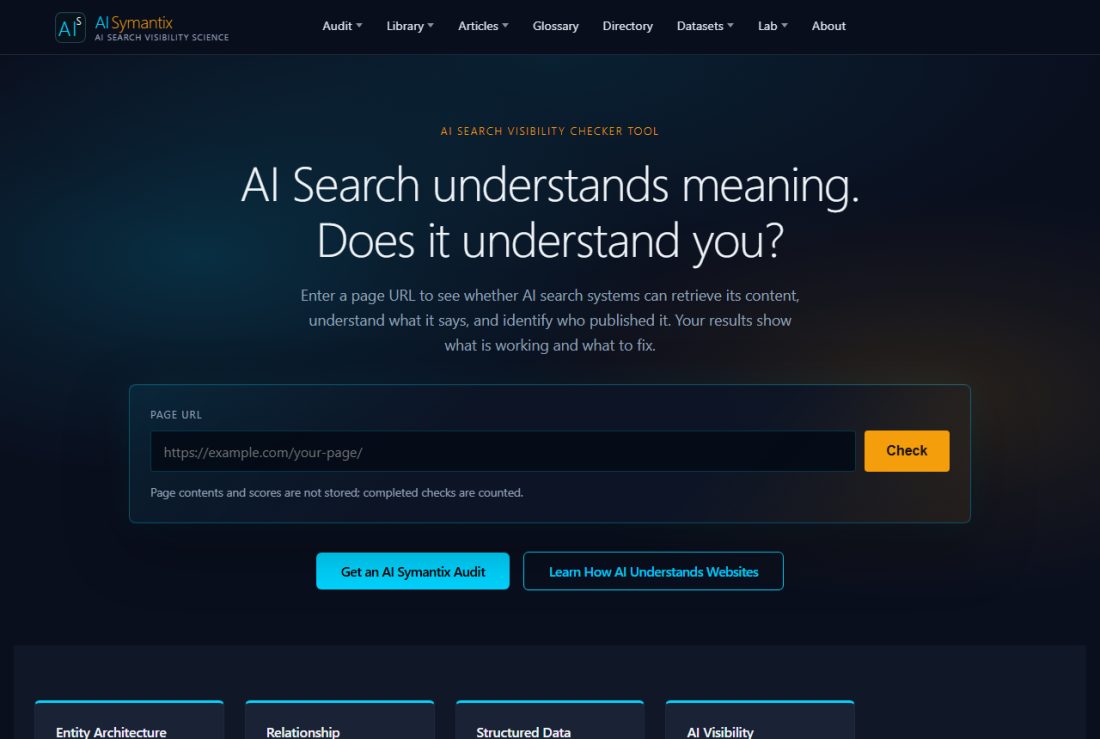 Homepage of AISymantix.com
