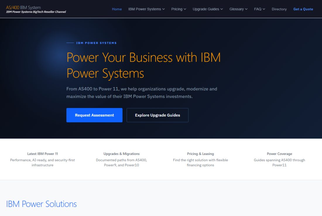 Homepage of AS400IBMSystem.com