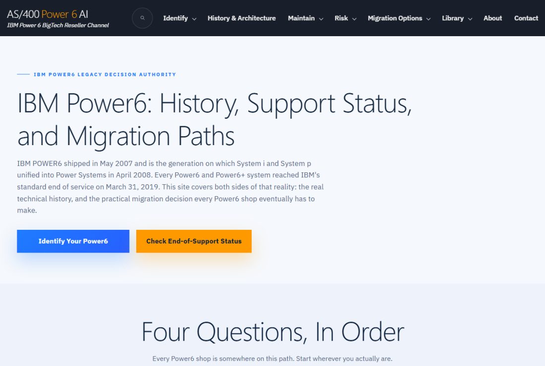 Homepage of power6.as400system.com