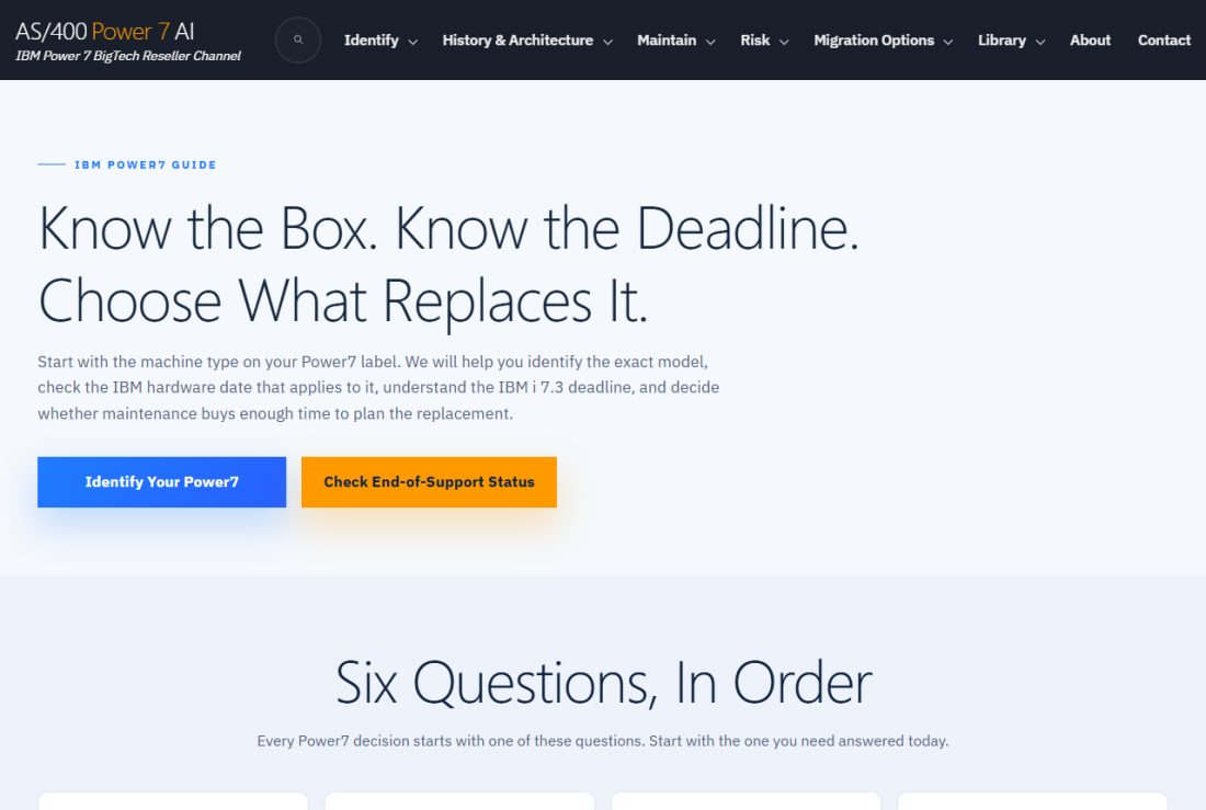 Homepage of power7.as400system.com